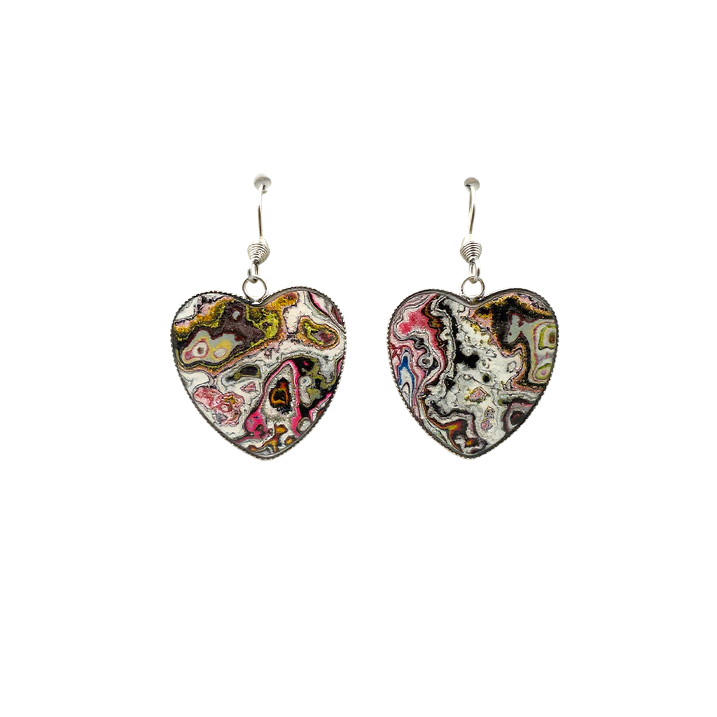25mm Dangle Heart Earrings – The Graffiti Bridge