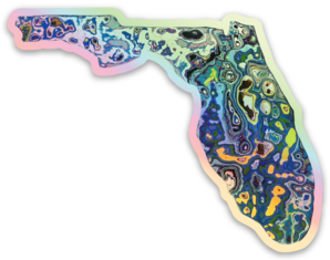 Florida Sticker Art (Holographic)
