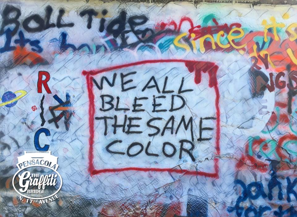 The Graffiti Bride, Featured Friday - Showcasing "We all bleed the same color."