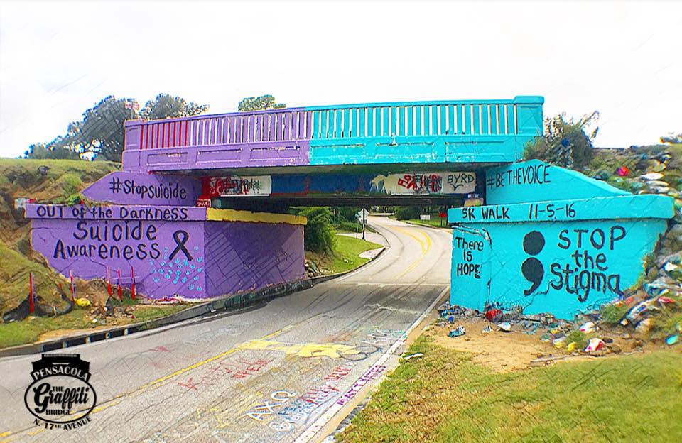The Graffiti Bridge is honored to help promote Project Semicolon.