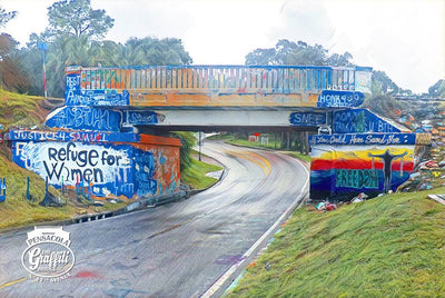 The Graffiti Bridge helps promote Emerald Coast Refuge for Women.