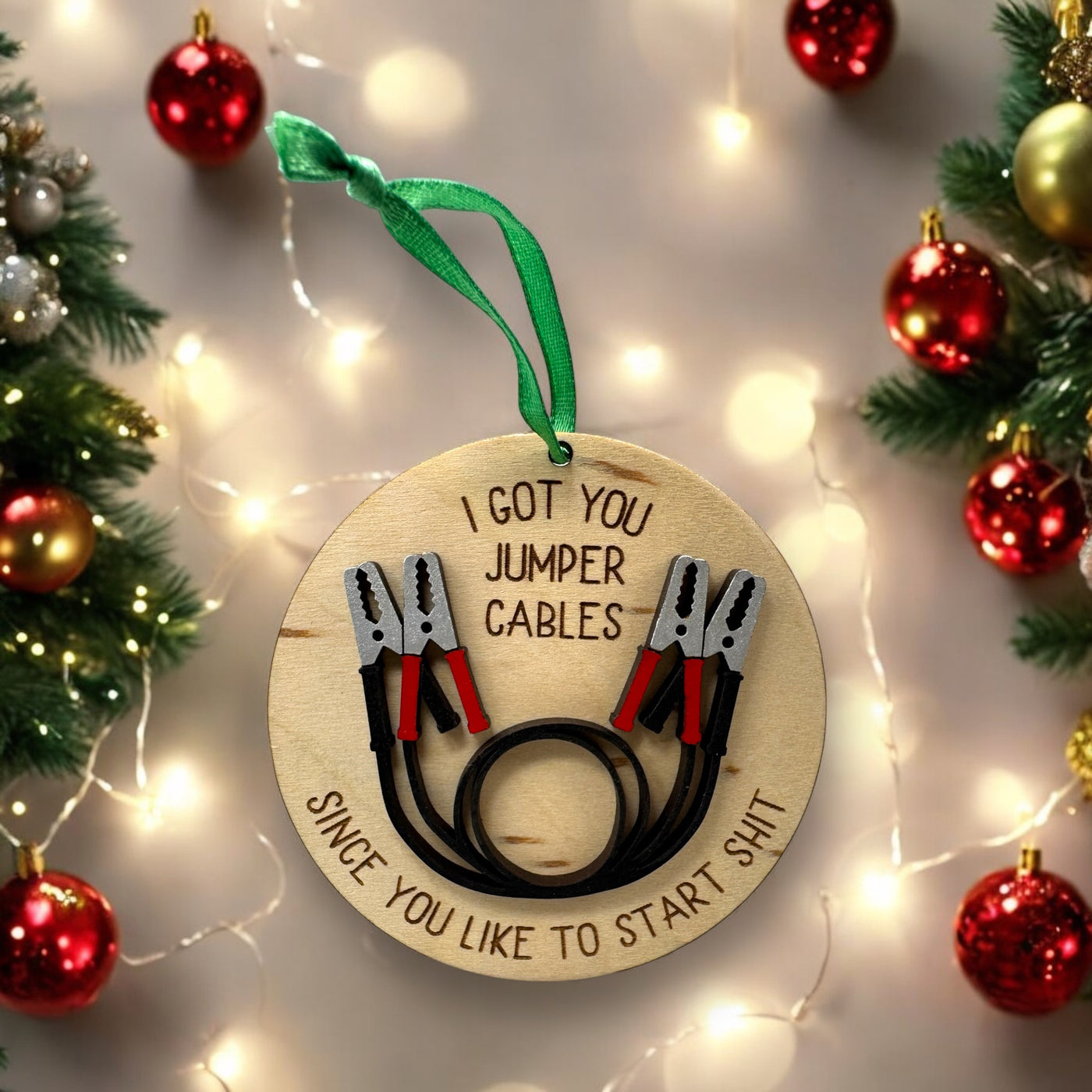 Jumper Cables Ornament