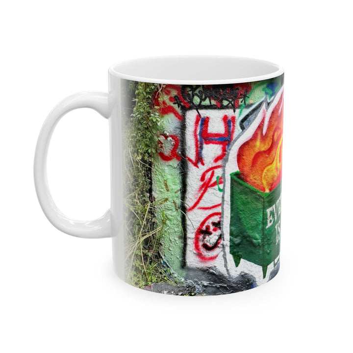 Dumpster Fire, Everything is fine - Mug  The Graffiti Bridge