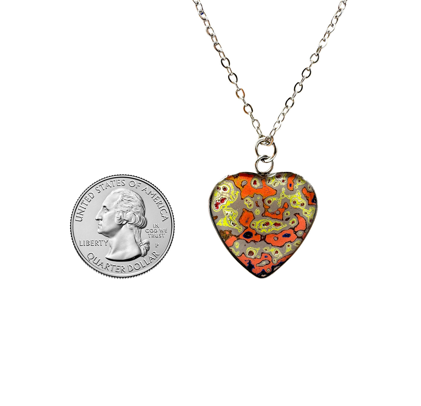 20mm Heart Charm w/ 20" Chain