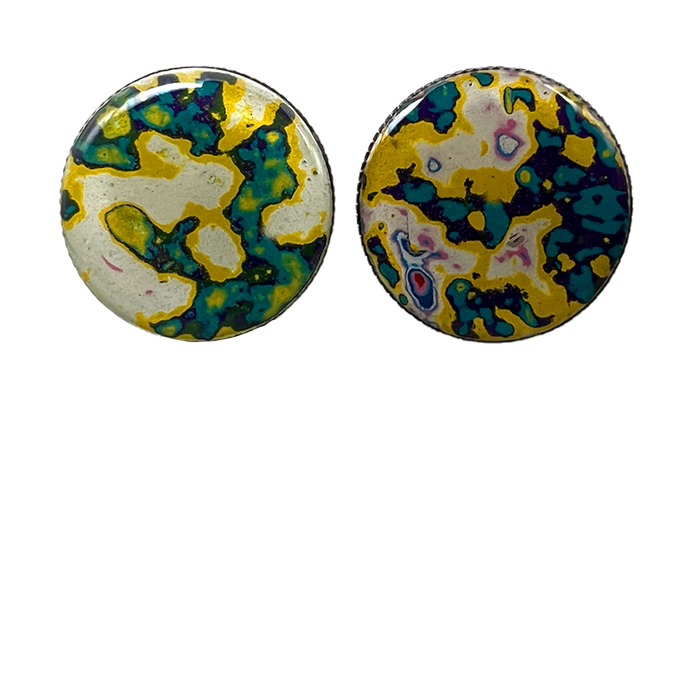 Circle Stud Drop Earrings (25mm)