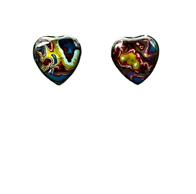 Heart Stud Earrings (10 mm)