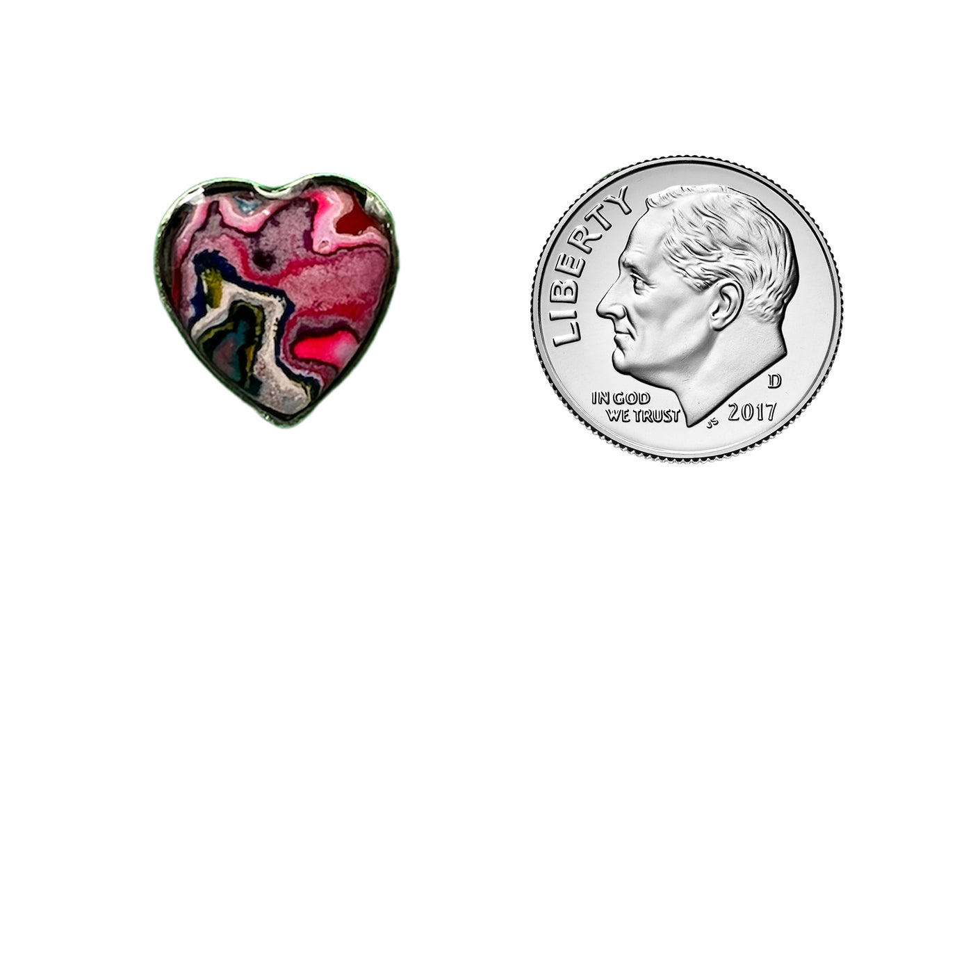 Heart Stud Earrings (10 mm)