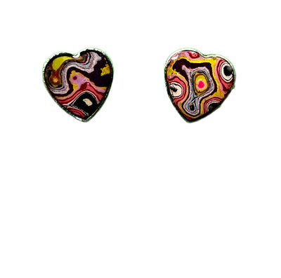 Heart Stud Earrings (10 mm)