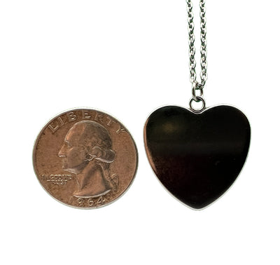 Heart Charm (1") and Necklace 20" Stainless Steel