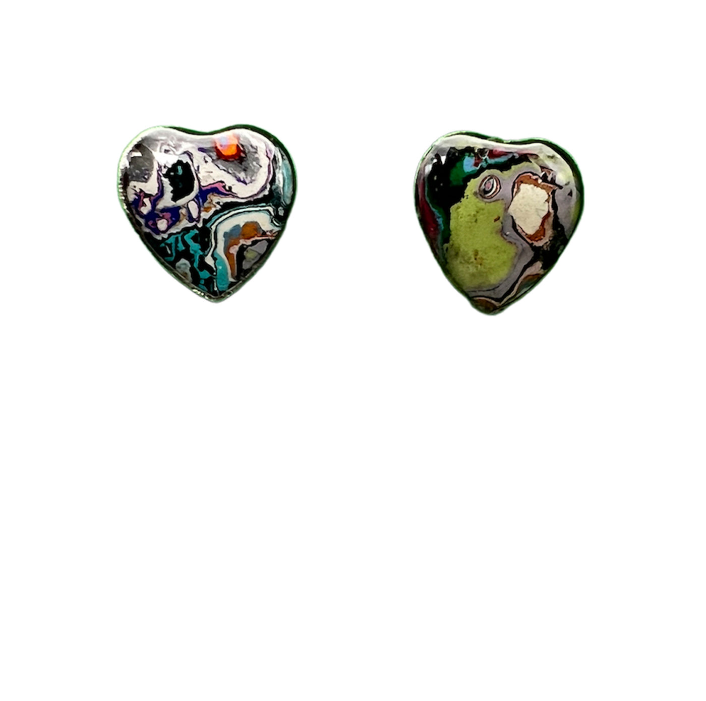 Heart Stud Earrings (10 mm)