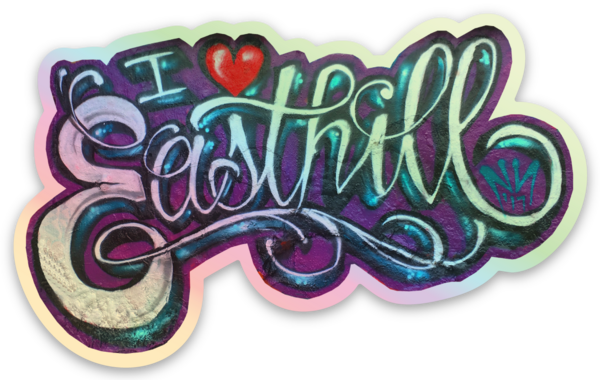 I Love Easthill sticker (holographic)