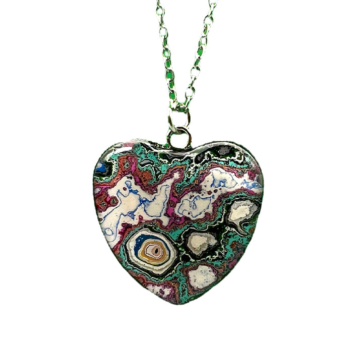 Heart Charm (1") and Necklace 20" Stainless Steel