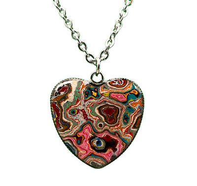 Heart Charm (1") and Necklace 16" Stainless Steel