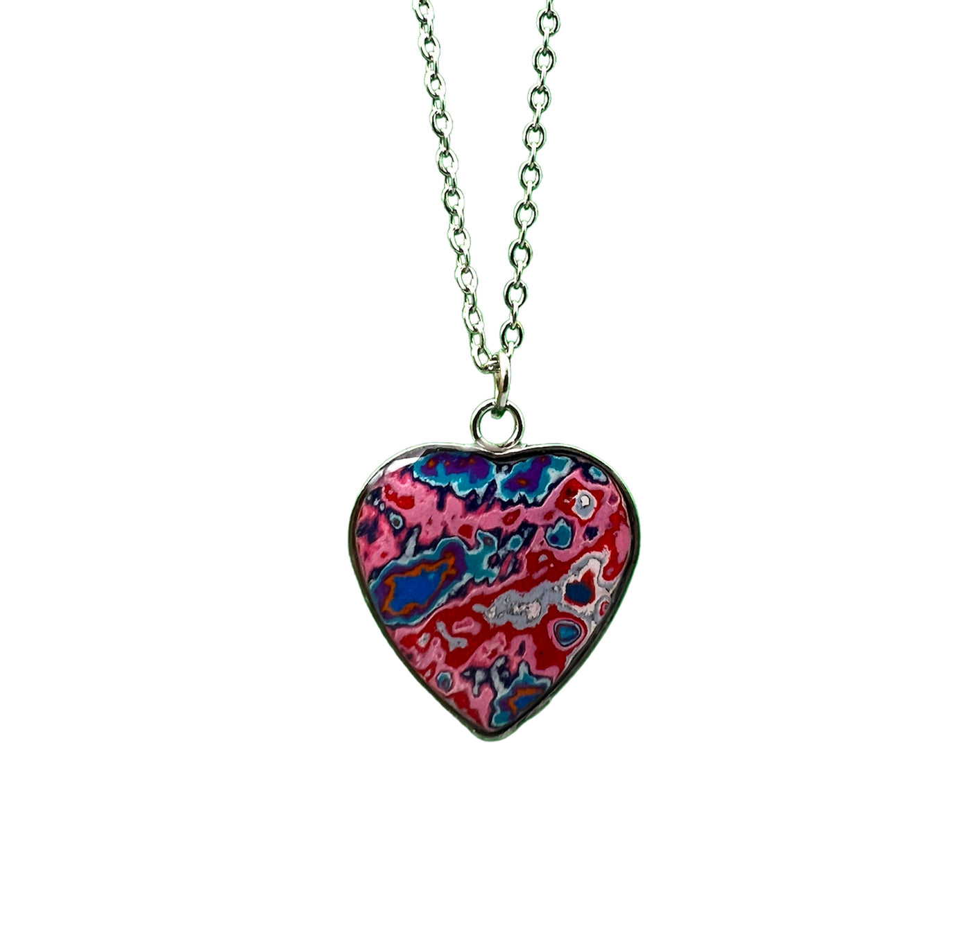 Heart Charm (20mm) and Necklace 20" Stainless Steel