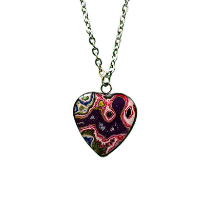 Heart Charm (20mm) and Necklace 16" Stainless Steel