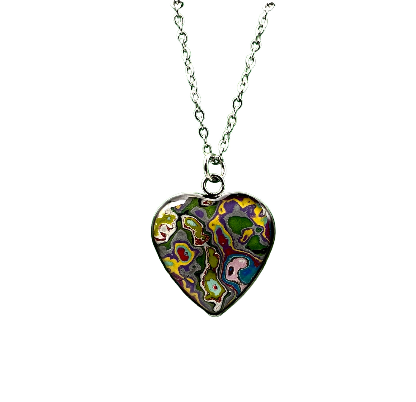 Heart Charm (20mm) and Necklace 20" Stainless Steel