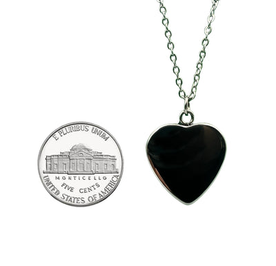 Heart Charm (20mm) and Necklace 20" Stainless Steel