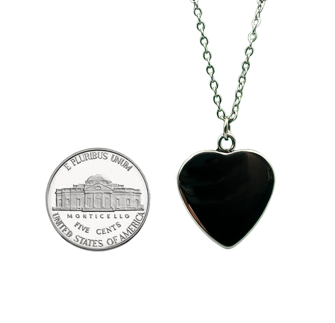 Heart Charm (20mm) and Necklace 16" Stainless Steel