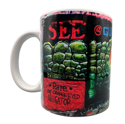 Rare BIG Orange Eyed Alligator - Mug