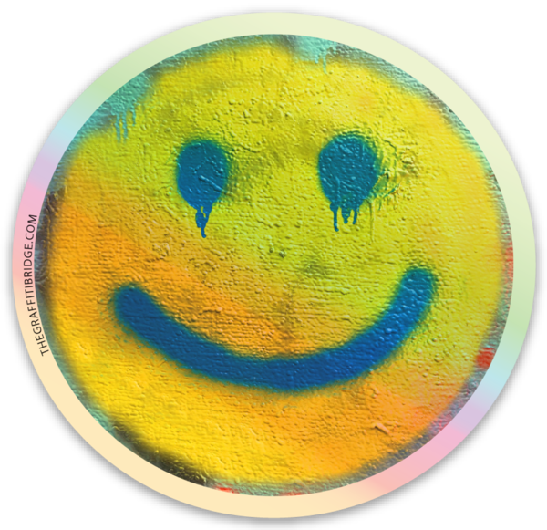 Smiley Face Sticker (Holographic)