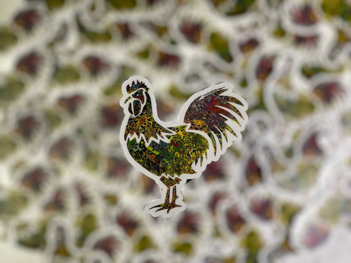 Rooster Sticker Art (Clear)